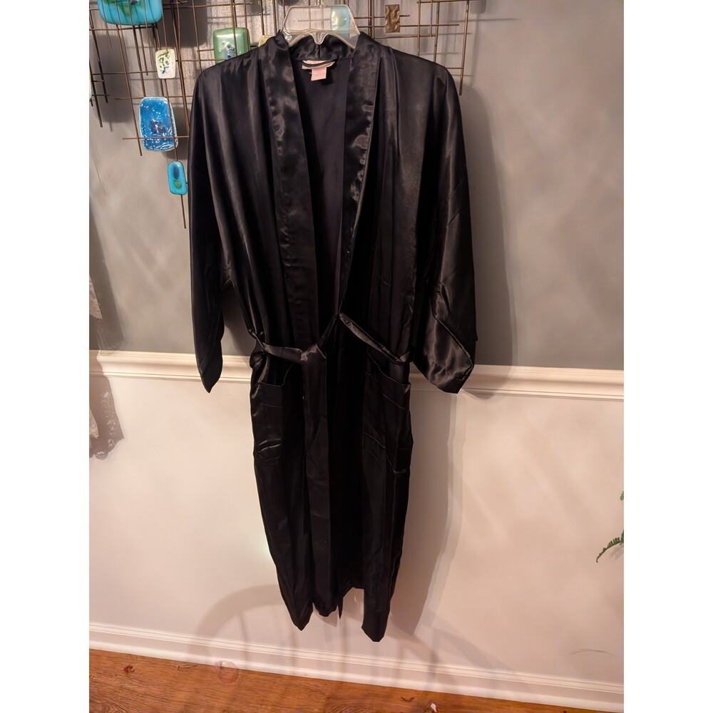 Vintage La Mouette Black Robe Size Small